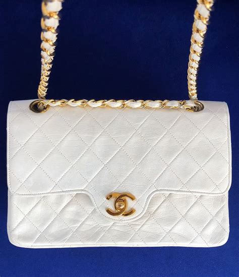 white chanel bag vintage.